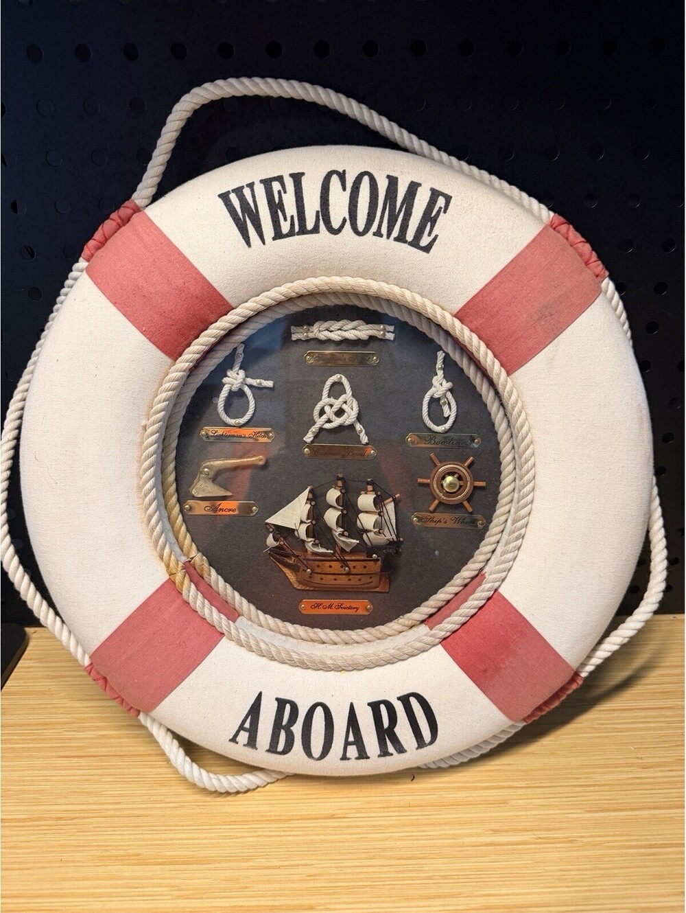 Nautical Life Preserver Home Decor Wall Hanging Vintage